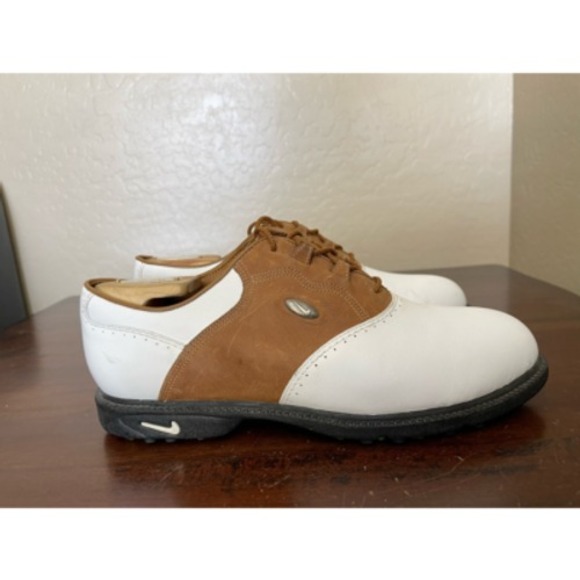 Nike Shoes - Nike Womens Zoom Air Golf Sneakers White Brown 192046 Colorblock Spikes 10M